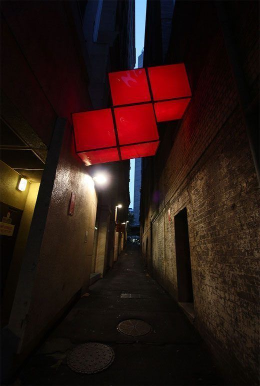 Figuras de Tetris invadiendo Sydney [Foto]