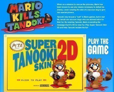 PETA se enfada (y mucho) con Super Mario 3D Land