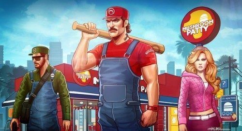 Arte de Amirul Hafiz inspirado en Super Mario