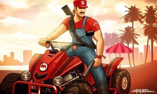 Arte de Amirul Hafiz inspirado en Super Mario