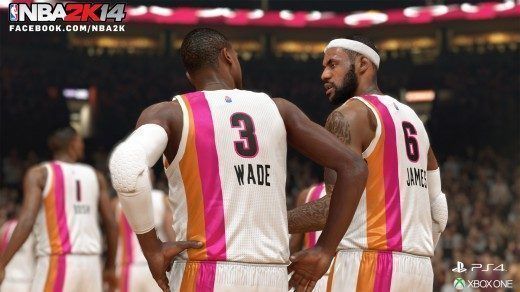 Lebron James y Wade en NBA 2K14 NextGen