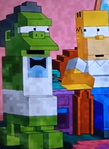 Opening de Los Simpsons homenajeando a Minecraft