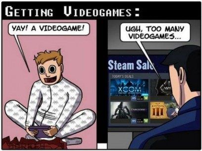 Viñeta consumismo y videojuegos