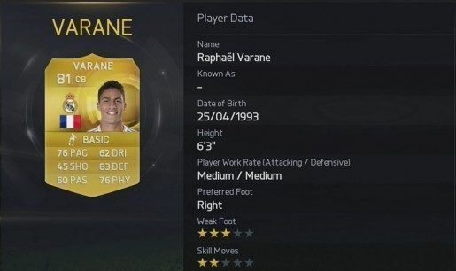 Fifa 15 Varane