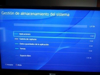 Almacenamiento PS4