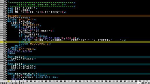 Entorno de desarrollo de smileBASIC 4