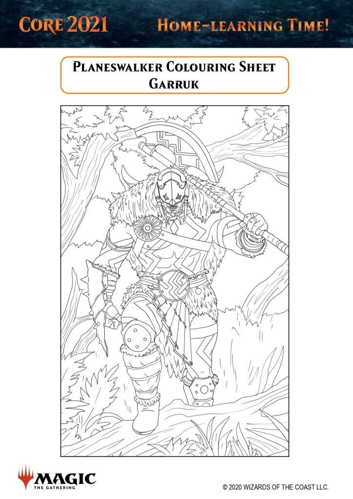 colorea a garruk